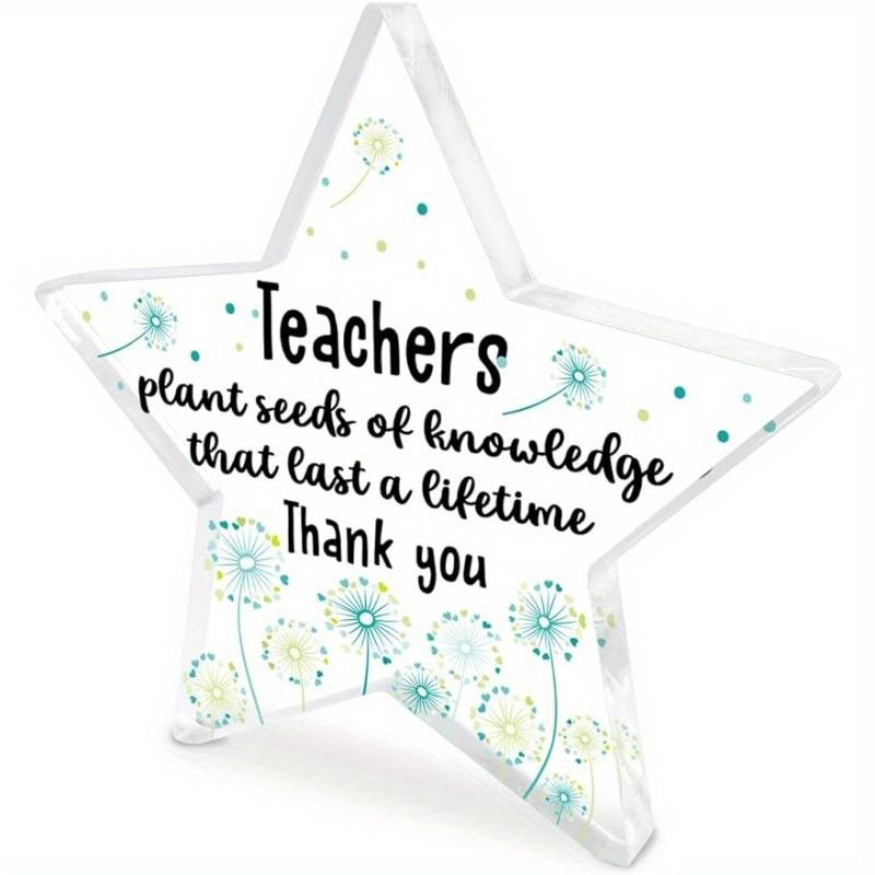 

Памятный подарок для учителя «Семена знаний» - Акриловый настольный подарок для вех в карьере педагогов чистый