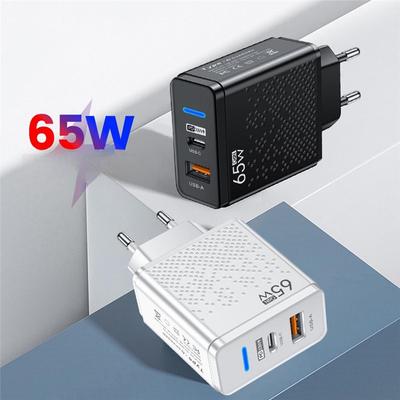 65W PD USB Type C Charger Mobile Phone Charge Type C Wall Charger for iPhone Xiaomi Samsung  EU US UK Plug Charger