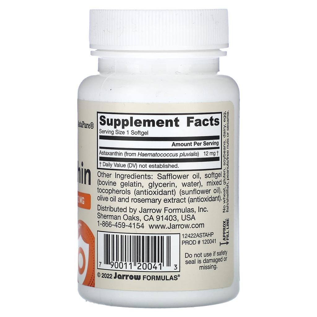 Astaxanthin, 12Mg, 30 Softgels