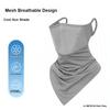 Cycling Sun Protection Face Mask Unisex Ice Silk Windproof Neck Face Cover Triangular Scarf for Outdoor Sports Motorcycle Riding