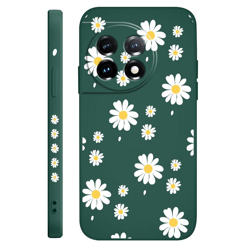 Daisy Petals Phone Case For Oneplus 13 13R 12 12R 11 11R 10 10R 10T 9R 9RT 9 8T 8 7 7T Pro 5G Liquid Silicone Cover