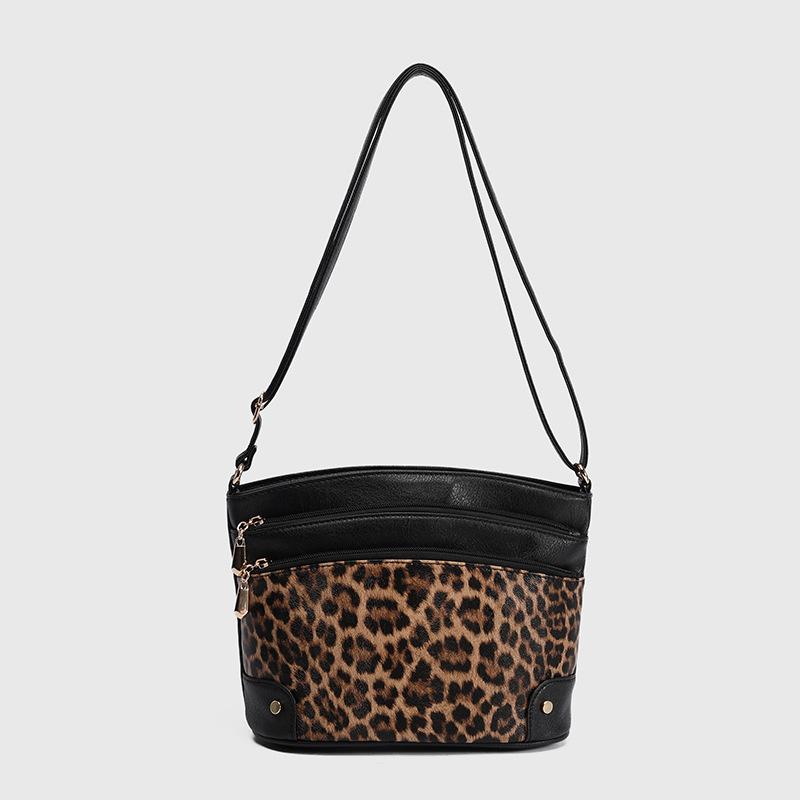 Retro Leopard Print Bag Women S Premium Bucket Bag Shoulder Messenger Bag Women S Bag