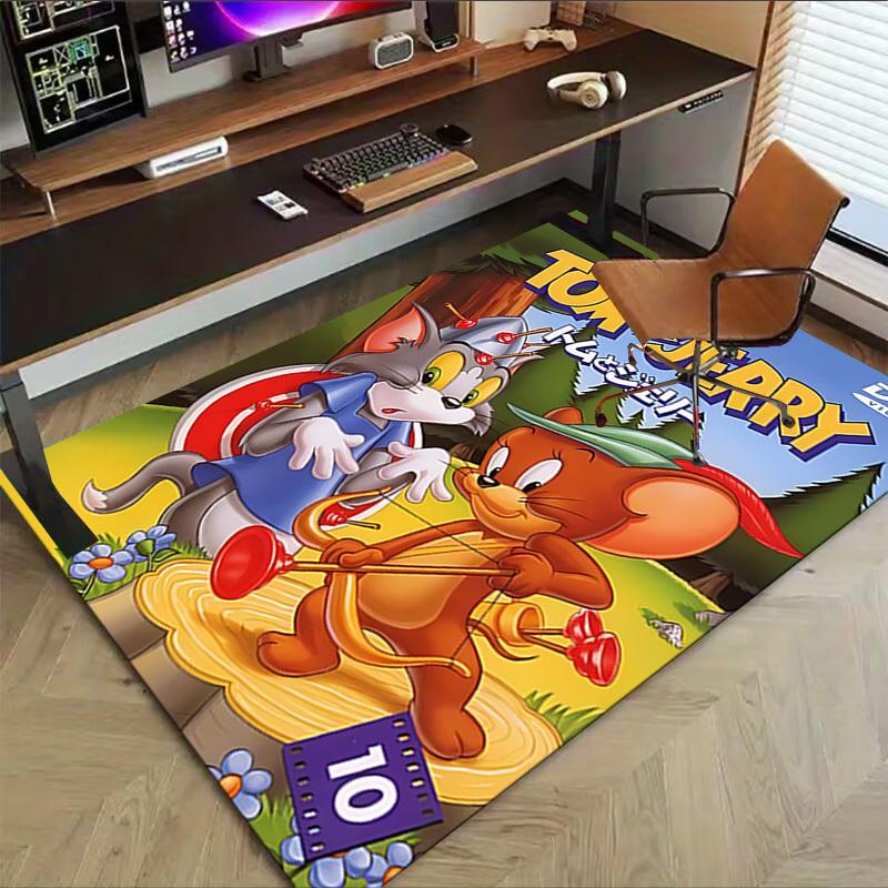 1pc Tom and Jerry Carpet, for Home & Office Decor, Desk Chair Carpet, Festive GiftL1471
