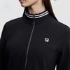 Fila Golf Series Color Block Zip Collar Jacket Women Jackets Deep-Black A11W345501FBK