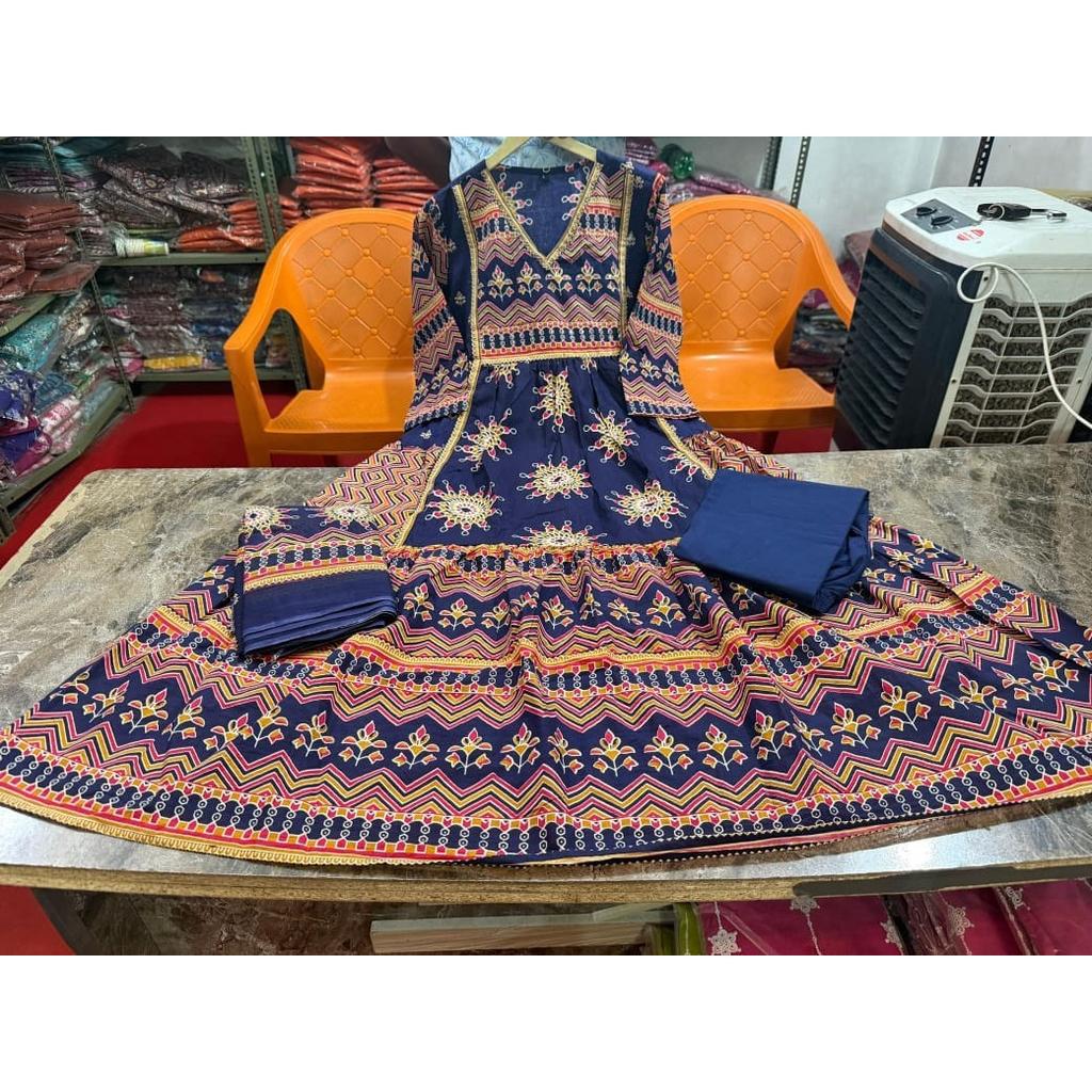 Indian Women Anarkali Kurti Pant Dupatta Set Designer Bollywood Ethnic Kurta Set