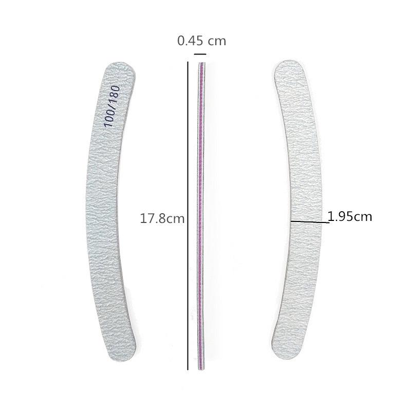 

Фиолетовая пилка для ногтей с серым стержнем - форма полумесяца и ромба