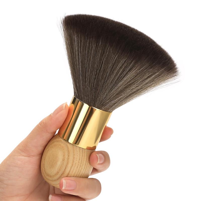 

1pc Large Hair Round Brush with Wooden Handle - Professional Barber Brush for Hair Styling, Salon Tool for Salon and Home Use