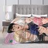 Kpop PLAVE Caligo pt  Blankets Soft Funny Plush Throw Blanket For Couch Chair Sofa Bed Travel Office Flannel Bedspread Bed Cover