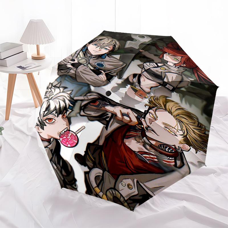 1pc Outdoor Umbrella with Anime Characters - Automatic Opening/Closing - Portable 3-Fold Design - 8-Rib Iron Frame - Perfect Gift for Fans, Trave