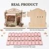 2D Flat Wooden Reading Tracker Vintage Book Calendar Book Tracker Sign Fairy House Flip Tile Counter Reading Challenge Tracker