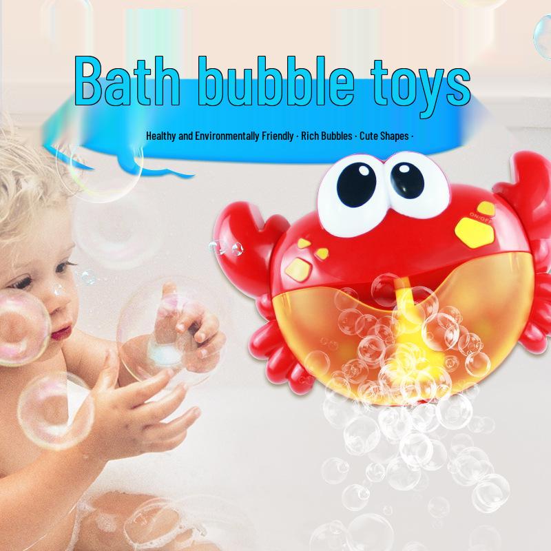 Crab & Frog Bubble Machine: Musical Bath Toy for Kids - Douyin Electric Bubble Maker