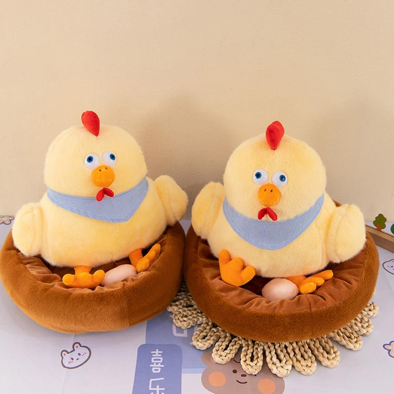 Chicken Plush Cute Chicken Coop Plush 30 Cm Soft Stuffed Chicken Accompany Toy Simulation Chick Toy for Kid Girl Boy