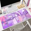 Cute Cat Computer Mouse Pad Gamer Mousepad Purple Art Large x Kawaii Mouse Mat Pads XXL Mause Carpet PC Accessories Desk Mat
