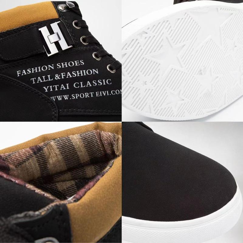 Men's Boots Fashion High-Top Casual Shoes Classic Lace Up Vulcanized Shoes Quality Suede Sneakers Men Ankle Boots Zapatos Hombre