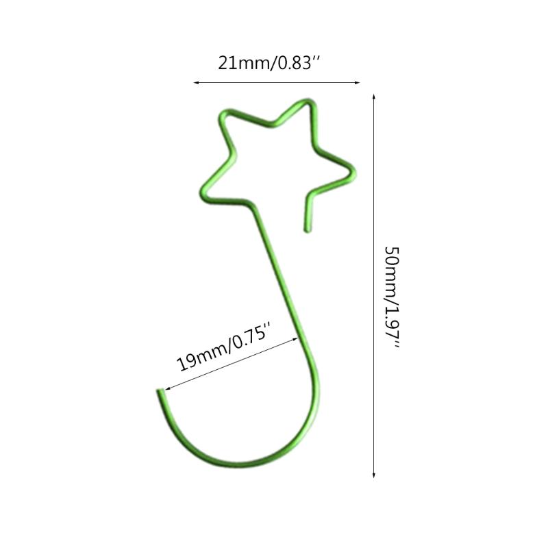 20 Pieces Metal Five-pointed Star Hooks S-shaped Xmas Tree Decors Hanging Pendant for Holiday Party Decor