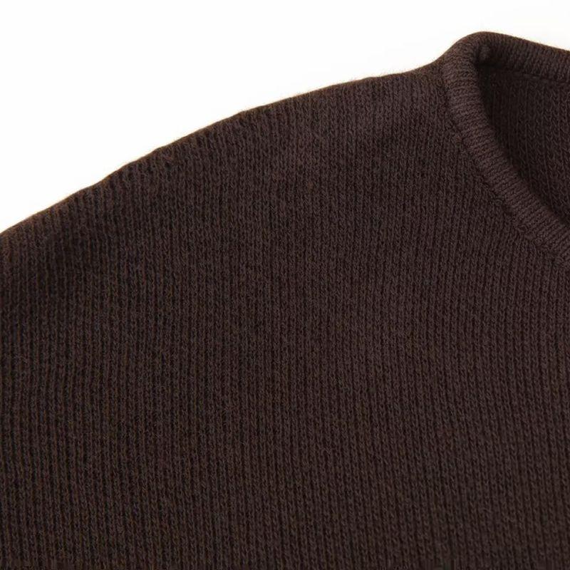 Kaslead New Women Clothes Western Style Round Neck Short Sleeve Knitted Patchwork Dress 4192001