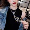 Clavicle Chain Korean Style Choker Women Necklace Rhinestone Tie Long Necklace Crystal Neck Tie