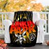 1pc Linkin Park1 Theme Blanket - Digital Print, Polyester, Cozy for All Seasons, Perfect for Outdoor, Camping, and Travel