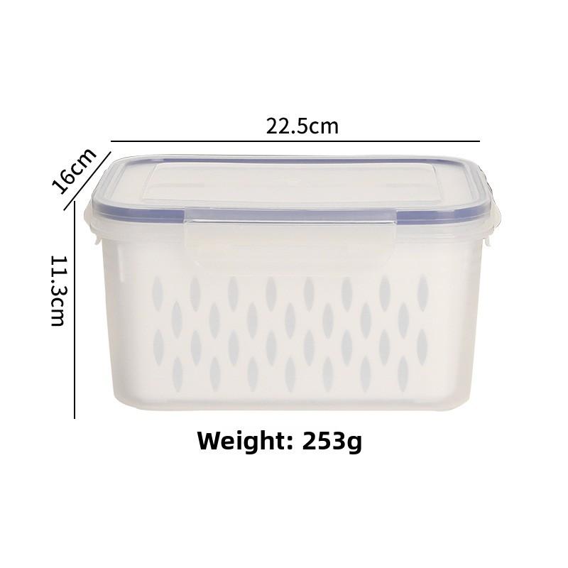 Refrigerator-Safe Food-Grade Kitchen Large-Capacity Fruit Storage Tupperware with Airtight Seal