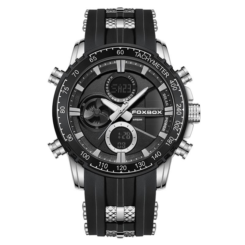 FOXBOX TOP New Fashion Men's Waterproof Digital Watch Quartz Chronograph Military Shockproof Men's Watch Relogios Masculino