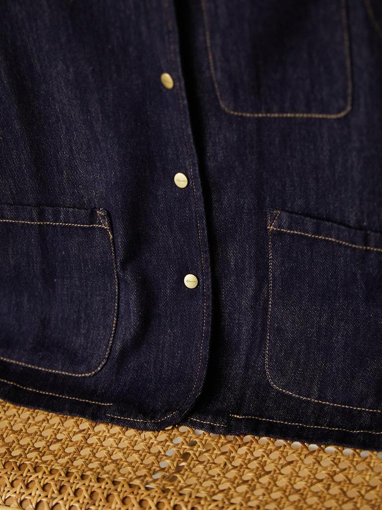 Bieyang Women's Artistic Retro Three-Pocket Denim Vest - High-End Early Autumn Versatile Coat