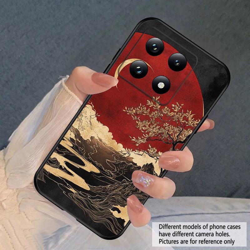 Sunset Black River For Xiaomi 11T 11 Ultra 12 12T Pro 14 15 13 Lite Mi Poco M4 5 M7 5G X4 X5 M6 C75 Pro X6 4G soft phone case