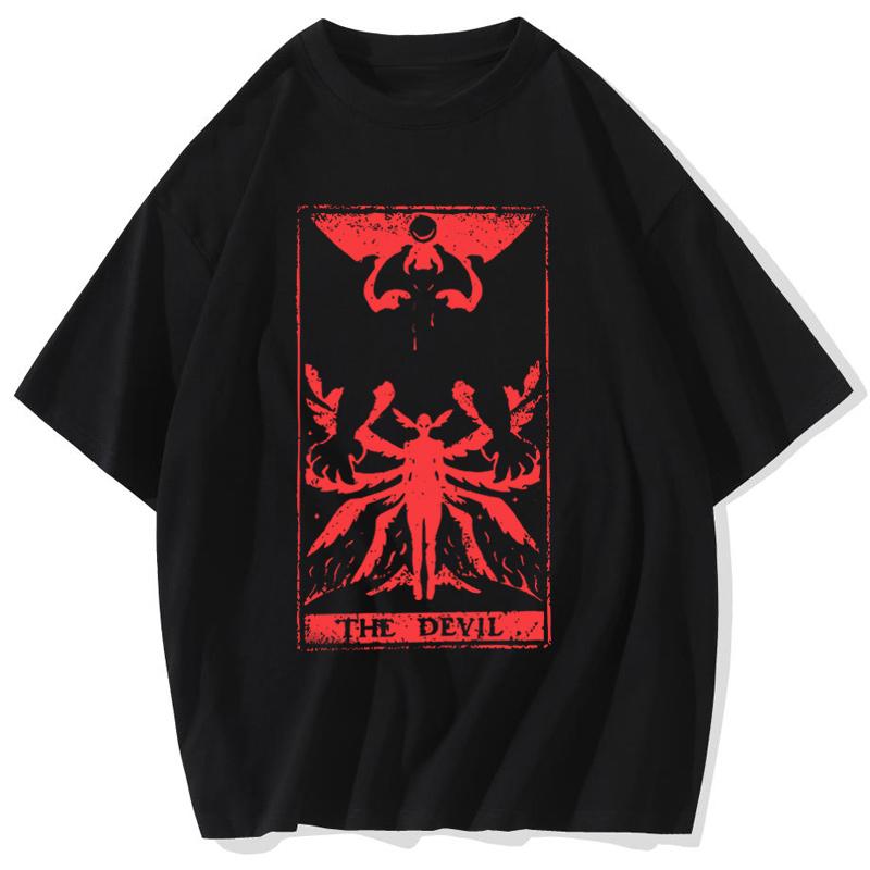 

Summer Mens Tshirt Devil Tarot Debiruman Devilman Crybaby Japan Anime Tee Shirt Harajuku Manga TShirts Cotton Clothing Shirts S