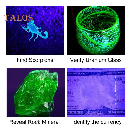 UV-Taschenlampe, Schwarzlicht, kompaktes Design, tragbar, breite Anwendung, batteriebetrieben, Ultraviolett-Schwarzlicht-Detektorlicht