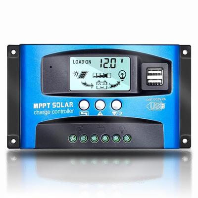 Y&H 60A MPPT Solar Charge Controller 12V/24V Solar Controller with Dual USB, LCD Display, Multiple Protection Functions, Solar Panel Charging, Compati