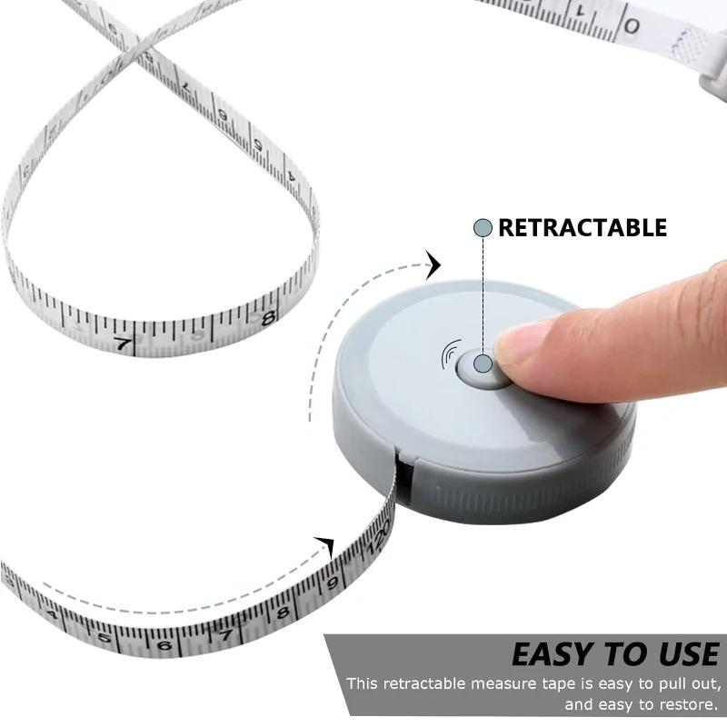 Solid Color Double Sided Retractable Tape Measure for Tailor Sewing Accessories for Dressmaking Measuring Tape Fabric Waist