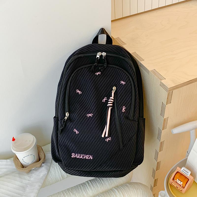 School Bag New Japanese Style INS High-value Fresh and Sweet Candy-colored Bow Backpack, Lightweight Backpack for Middle and High School Students