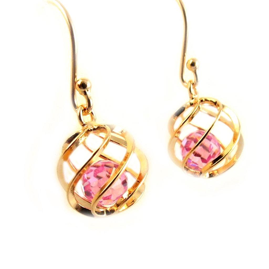 Les Trésors De Lily [F6932] - Boucles Plaqué Or 'Alchimie' rose