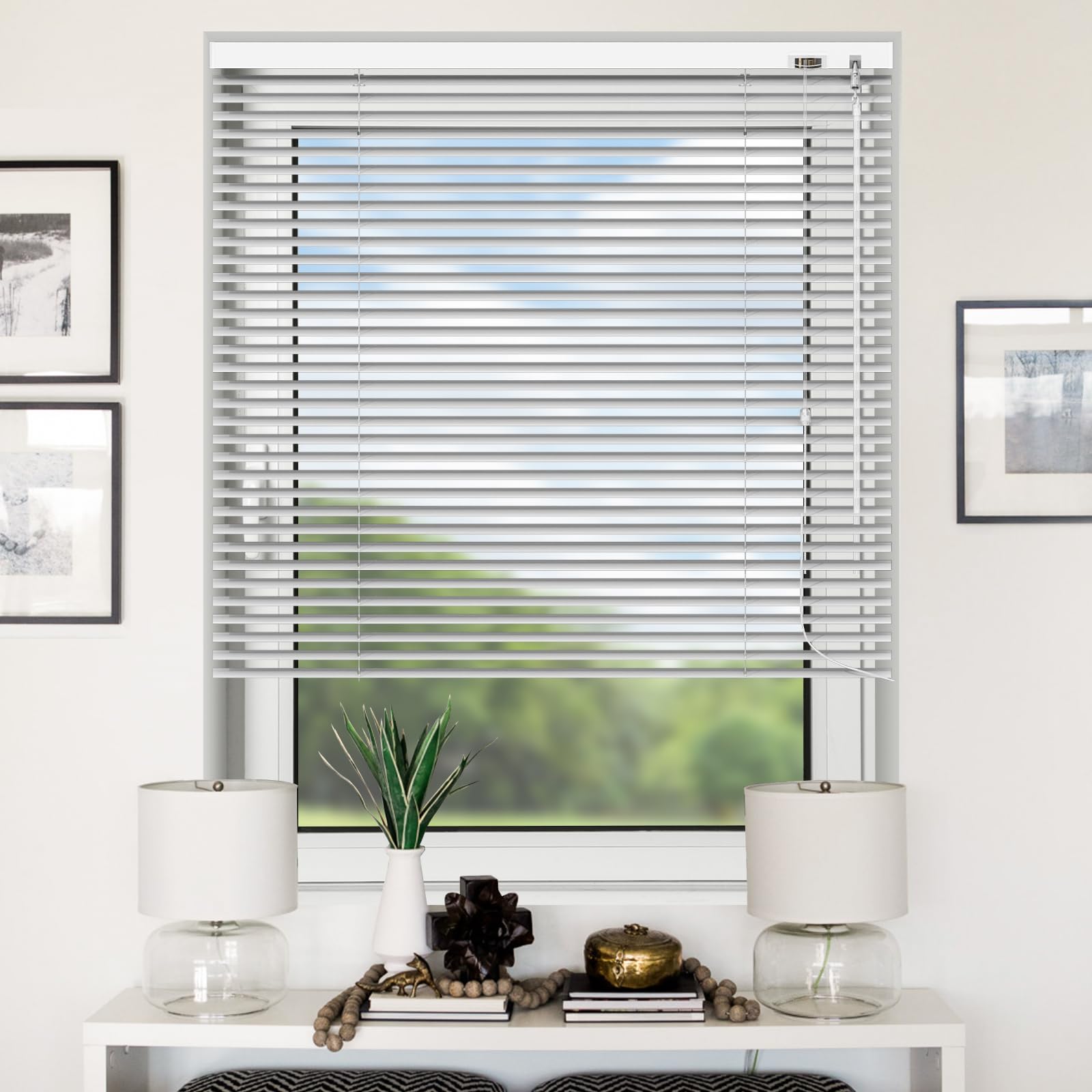 

Grandekor Водонепроницаемый Алюминиевый и Термостойкий Легкий для и Карниз Белый Жалюзи, С регулировкой яркости, Блэкаут, Блокирующий, Установка, Окна, Ванные комнаты, белый