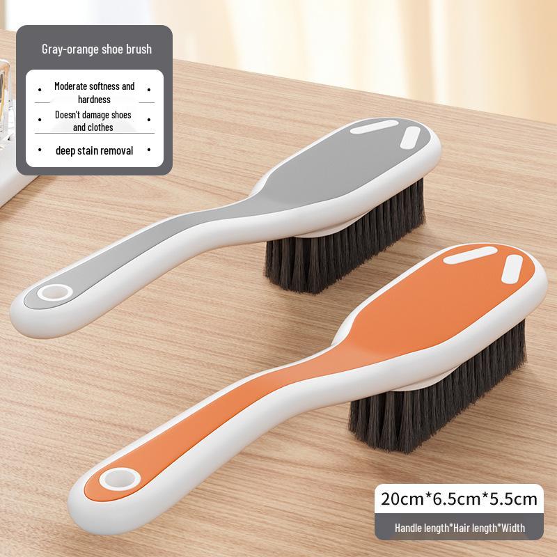 Shoe & Clothing Cleaning Brush - Long Handle, Soft Bristles, Multi-Functional, Gentle on Shoes & Clothes