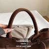 Women's Retro Frosted One-Shoulder Tote Bag for Work Commute - Large, Casual, Autumn/Winter