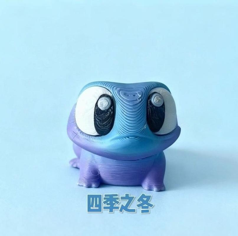 

3D Printed Cute Big-Eyed Frog Model - Full Body Articulated Movable Joints, Realistic Simulation Pet Figure for Collectors