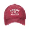 Robbie Williams Live Concert Men Women Baseball Cap RW Singer Distressed Washed Hat Outdoor Workouts Adjustable Snapback