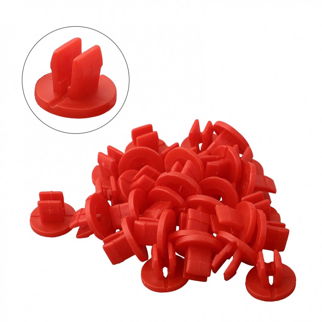 NEW Shield Nut Set Nylon Of 30 Parts Red Under-Body