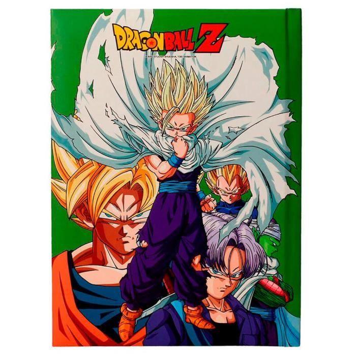 Carnet - dragon ball z - cell final battle - noir - lumières - ligne simple