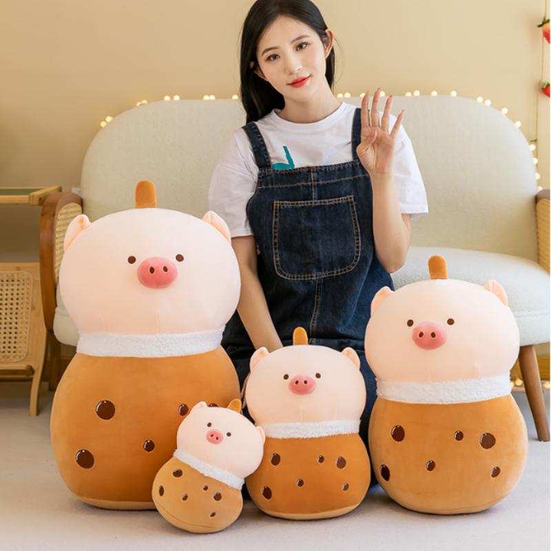 Pig Cartoon Cute Pulsh Doll Piggy Cosplay Stuffed Toy Pillow Cushion Decor Gift