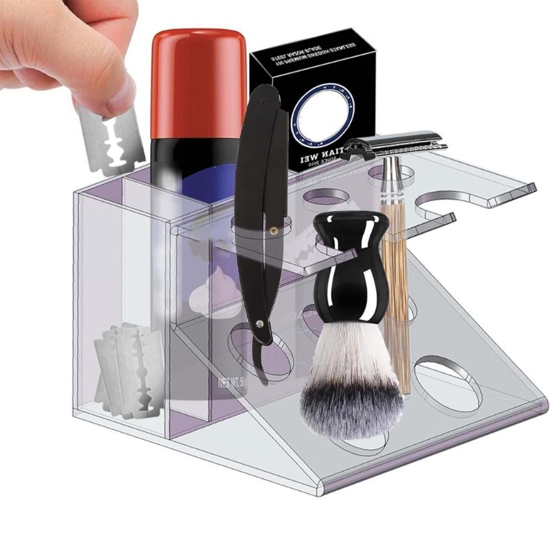 Shaver Holder Makeup Storage Organizers Acrylic Brush Holder Makeup Storage Box Makeup Brush Holder Bathroom Organizers