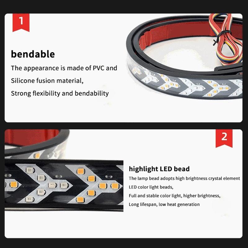 Led Tailgate Light Bar Strip, 2026 Upgraded Light Led Bar Signal Break Reverse, Turn Signal Strip