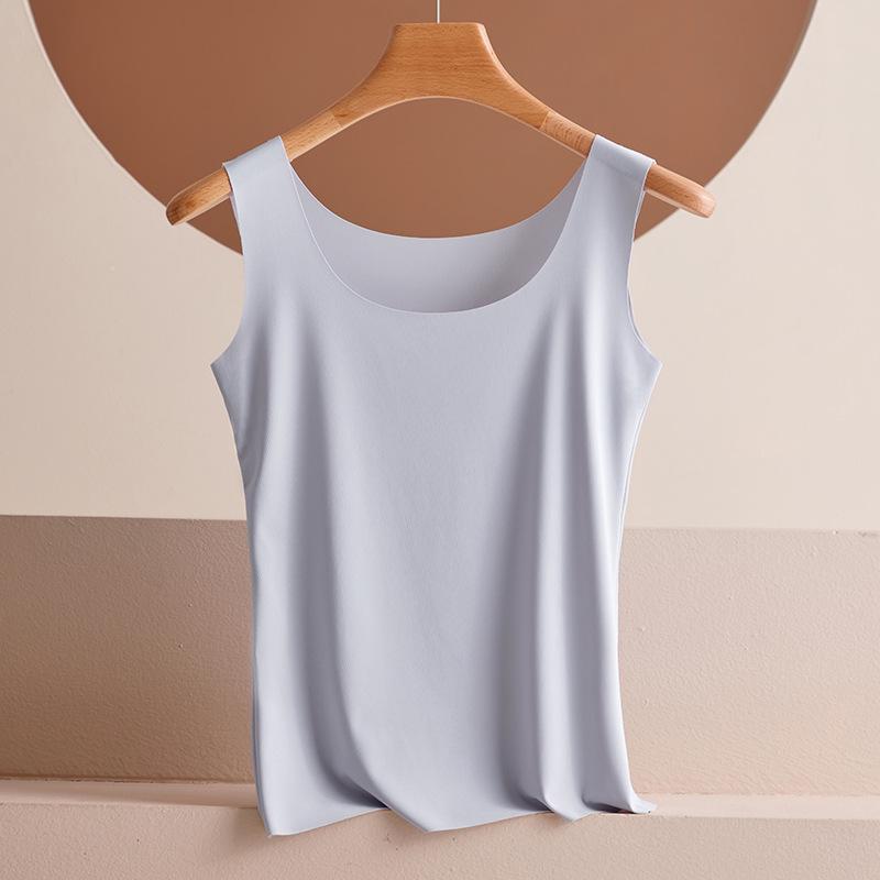 Women’s Seamless Ice Silk Strapless Camisole - Sexy, Ultra-Thin, Anti-See-Through Innerwear for Summer