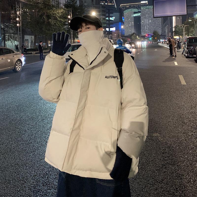 Casual High Collar Winter New Style Thickened Warm Windproof Couple Down Jacket Men's Jacket Loose Bread Coat Trendy