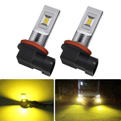 Poopee H3 LED Fog Lights, Yellow, White, 60 W, 1200 LM, 3000 K, 12