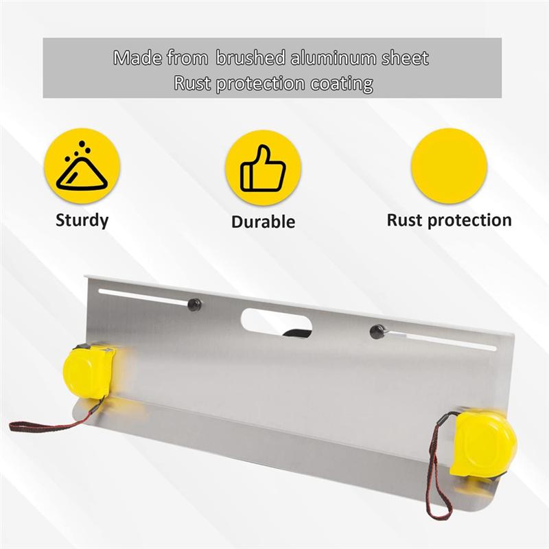 NEW-Automotive Toe Alignment Tool, 2-Piece Toe Plates Set With Measuring Tapes Included