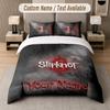 Custom Bedding Set Slipknot Pattern, Print Name Text 1 Duvet Cover Plus 2 Pillowcases Home Textile
