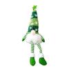 Polyester Stuffed Gnome Collectibles Lighted Christmas Doll, Knitted Figurine with LED Light, Creative Hanging Legs Sitting Ornaments Luminous Desktop