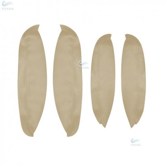 New Beige Micro Leather Door Panel Armrest Cover For Qashqai J10 07-15 4Pcs Tan