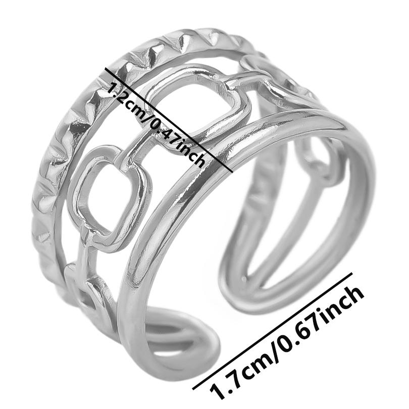 1/5pcs Silver Color Snake Beads Round Heart Stainless Steel Rings For Women Men Accessories Vintage Jewelry Finger Ring Anillos